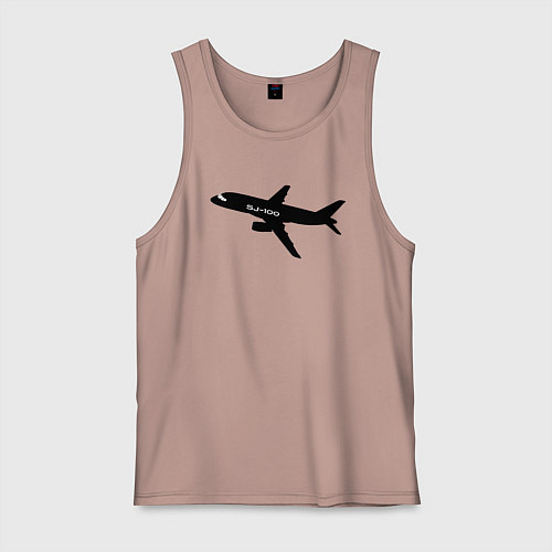 Мужская майка Superjet-100 черный / Пыльно-розовый – фото 1