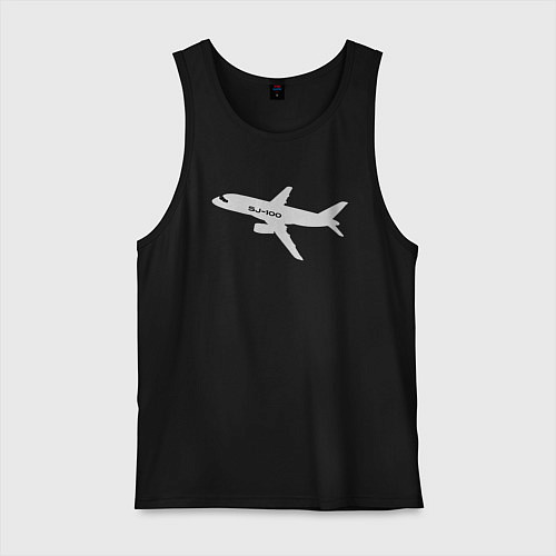 Мужская майка Superjet-100 белый / Черный – фото 1