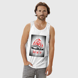 Майка мужская хлопок Mazda rx-7 автомобиль, цвет: белый — фото 2