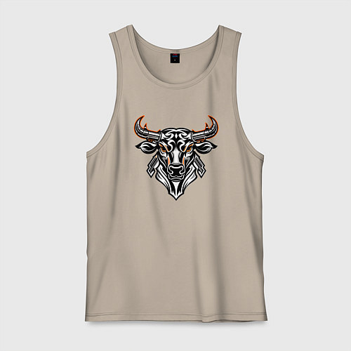 Мужская майка Мифологический символ голова быка / Миндальный – фото 1