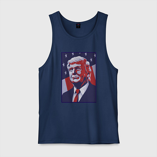 Мужская майка Дональд Трамп / Тёмно-синий – фото 1