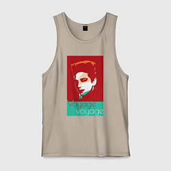 Майка мужская хлопок Voyage voyage, цвет: миндальный