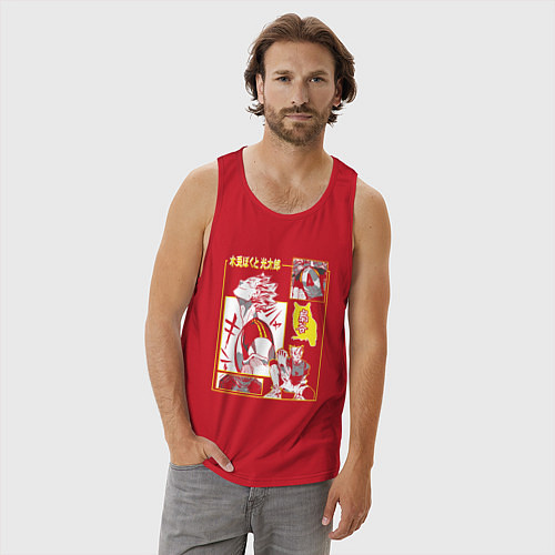 Мужская майка Haikyuu!! Хаику Волейбол Бокуто сова / Красный – фото 3