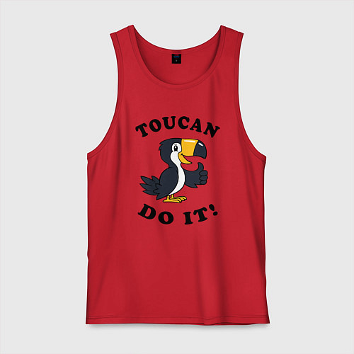 Мужская майка Тукан это сделал / Красный – фото 1