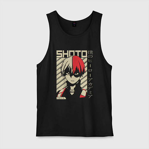 Мужская майка Моя геройская академия Shoto / Черный – фото 1