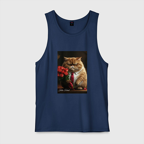 Мужская майка Кошак / Тёмно-синий – фото 1