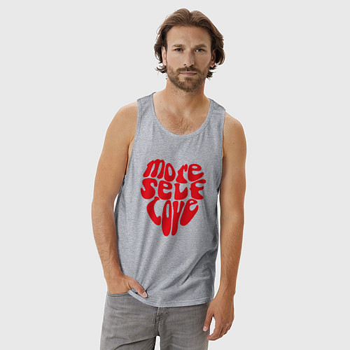 Мужская майка Red more self love / Меланж – фото 3