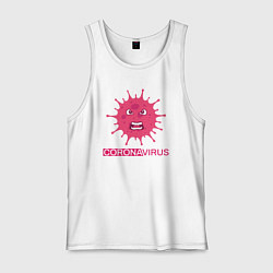 Мужская майка Pink coronavirus