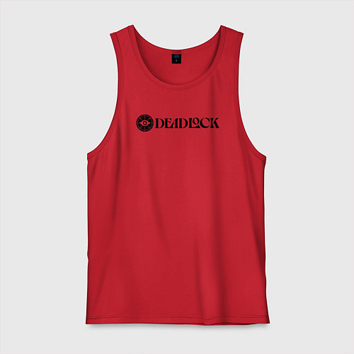 Мужская майка Deadlock white logo / Красный – фото 1