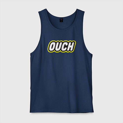Мужская майка Ауч / Тёмно-синий – фото 1