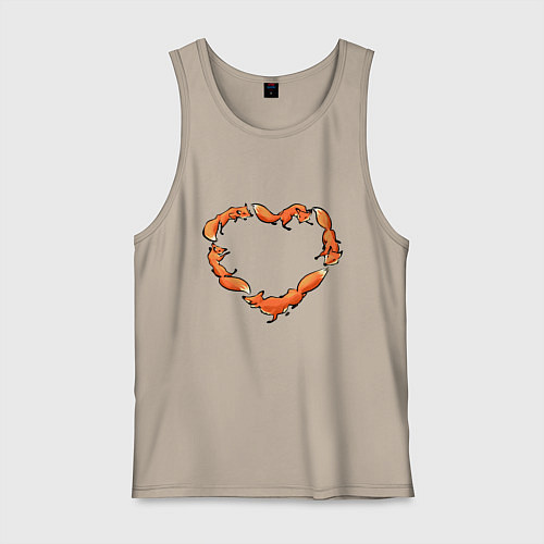 Мужская майка Лисердце / Миндальный – фото 1