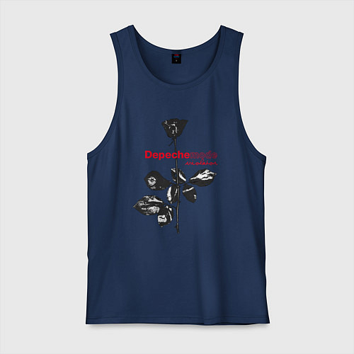 Мужская майка Depeche Mode - Violator black rose / Тёмно-синий – фото 1