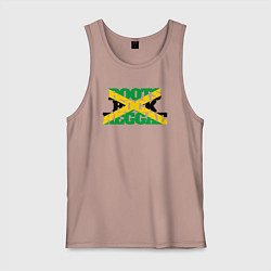 Майка мужская хлопок Roots rock reggae, цвет: пыльно-розовый