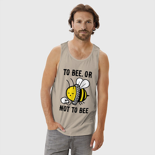 Мужская майка Быть пчелой или не быть / Миндальный – фото 3
