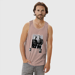 Майка мужская хлопок Depeche Mode - Black Celebration, цвет: пыльно-розовый — фото 2