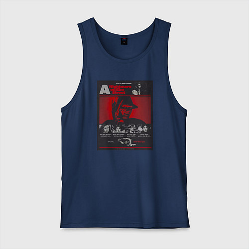 Мужская майка Кошмар на улице Вязов / Тёмно-синий – фото 1