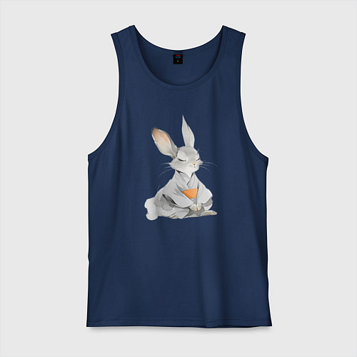 Мужская майка Кролик в кимоно / Тёмно-синий – фото 1