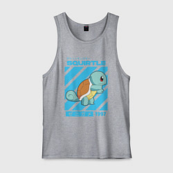 Майка мужская хлопок Покемоны Сквиртл Squirtle, цвет: меланж