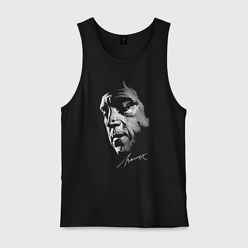 Мужская майка Высоцкий Владимир - автограф / Черный – фото 1