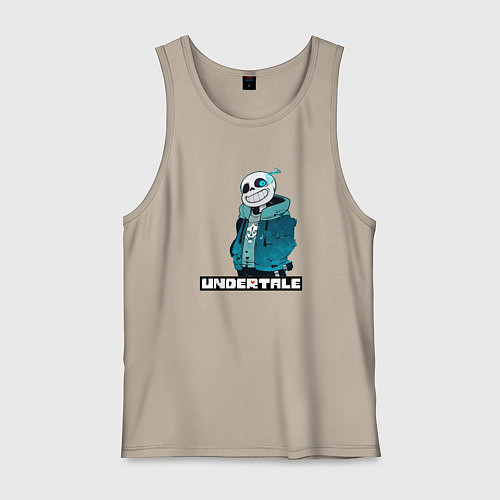 Мужская майка Андертайл Санс горящий глаз / Миндальный – фото 1