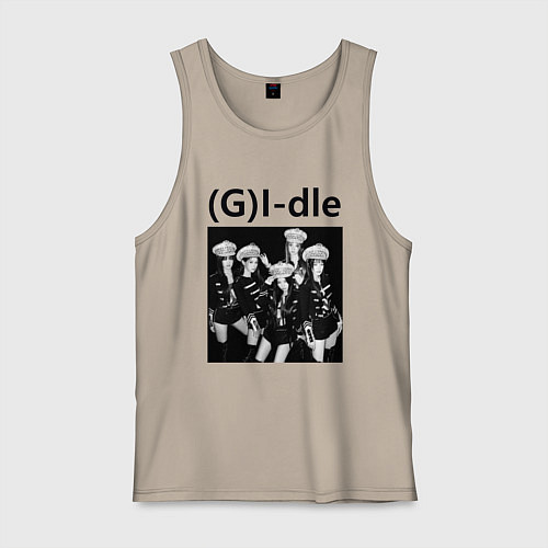 Мужская майка G I-dle группа в стиле империи / Миндальный – фото 1