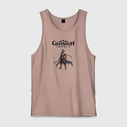 Мужская майка Косплей Genshin impact boy