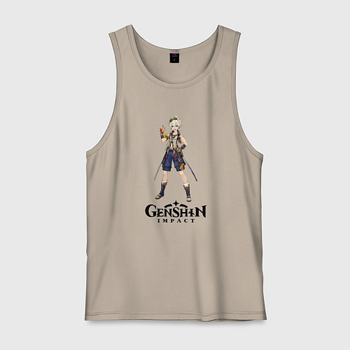 Мужская майка Bennett genshin impact love / Миндальный – фото 1