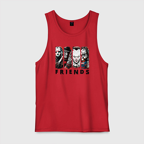 Мужская майка Halloween friends black friday / Красный – фото 1