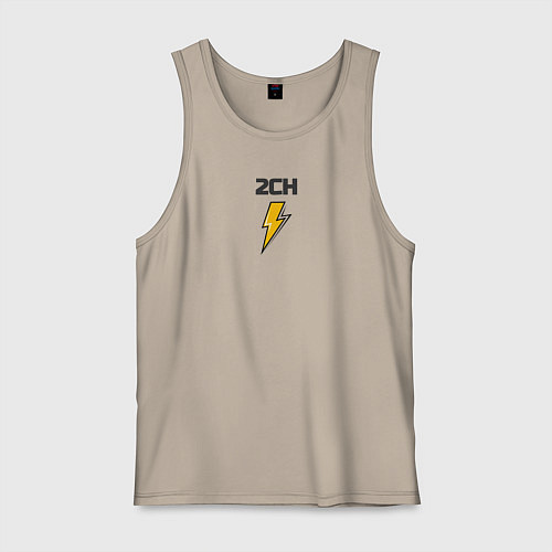 Мужская майка Mолния 2ch / Миндальный – фото 1