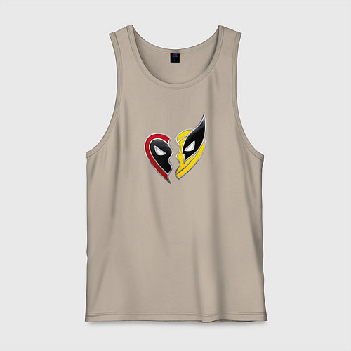 Мужская майка Дэдпул и Росомаха / Миндальный – фото 1