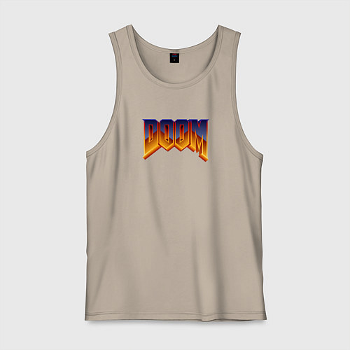 Мужская майка Doom logotype / Миндальный – фото 1