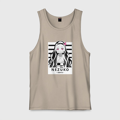 Мужская майка Nezuko girl hunter one / Миндальный – фото 1