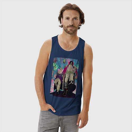 Мужская майка Ван-Пис Роджер Гол Д / Тёмно-синий – фото 3