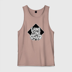Майка мужская хлопок Game zone, цвет: пыльно-розовый