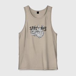 Майка мужская хлопок Носорог, цвет: миндальный