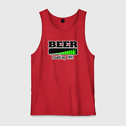 Майка мужская хлопок Beer loading, цвет: красный