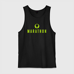 Майка мужская хлопок Marathon logo, цвет: черный