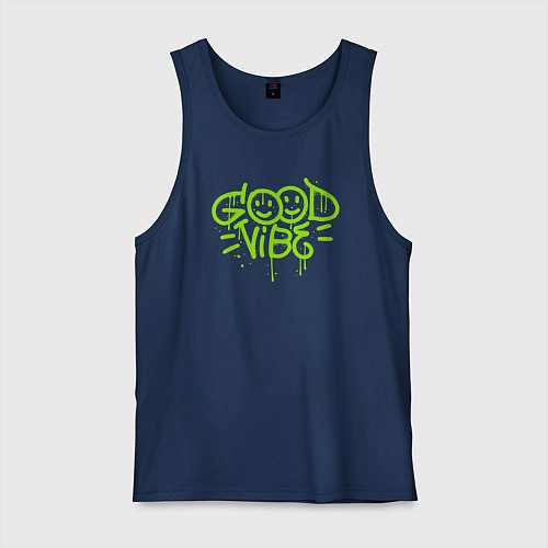 Мужская майка Хорошее настроение / Тёмно-синий – фото 1