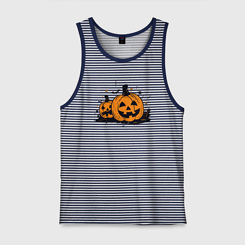 Мужская майка Pumpkins / Синяя тельняшка – фото 1