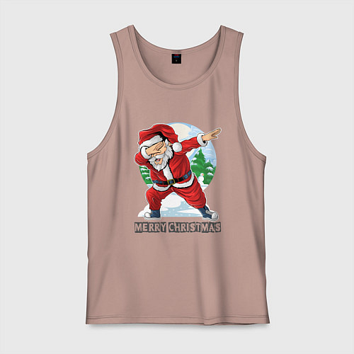 Мужская майка Dab Santa / Пыльно-розовый – фото 1
