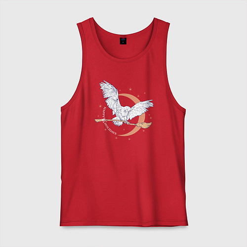 Мужская майка Сова Гарри Поттера / Красный – фото 1