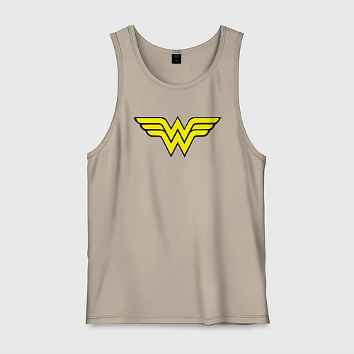 Мужская майка Wonder woman logo / Миндальный – фото 1