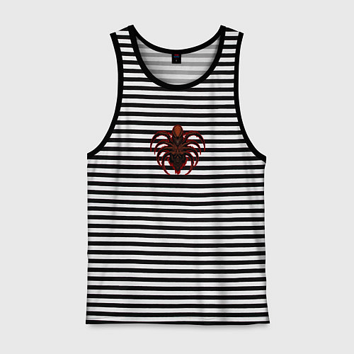 Мужская майка Логотип ксеноморфа / Черная тельняшка – фото 1