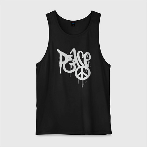 Мужская майка Peace graffiti / Черный – фото 1
