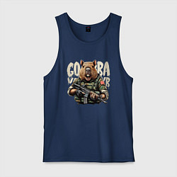 Мужская майка Cool capybara - military style