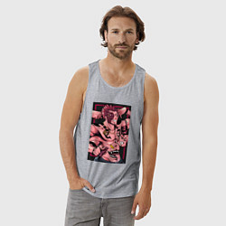 Майка мужская хлопок Магическая битва Сукуна четырехрукий, цвет: меланж — фото 2