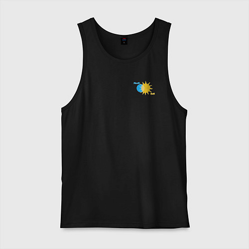 Мужская майка Луна и солнце / Черный – фото 1