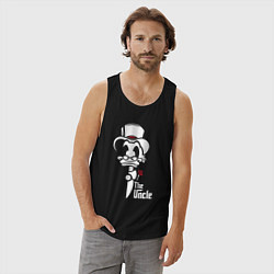 Майка мужская хлопок Дональд Дак дядя, цвет: черный — фото 2