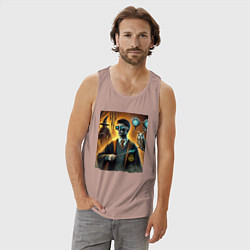 Майка мужская хлопок Harry Potter - steampunk fantasy, цвет: пыльно-розовый — фото 2