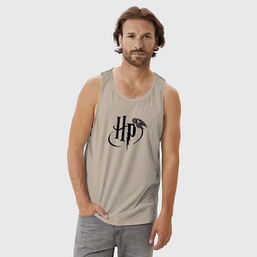 Мужская майка Harry Potter logo / Миндальный – фото 3